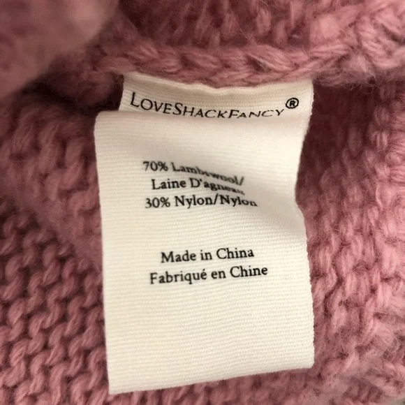 LoveShackFancy Anastasia Embroidered Floral Pink Cardigan RARE